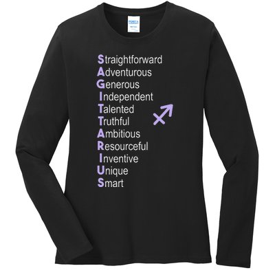 Sagittarius Zodiac Sign Ladies Long Sleeve Shirt