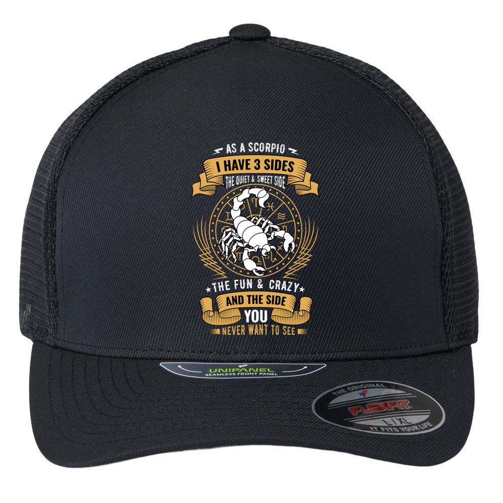 Scorpio Zodiac Sign Birthday Astrology Scorpio Gift Flexfit Unipanel Trucker Cap