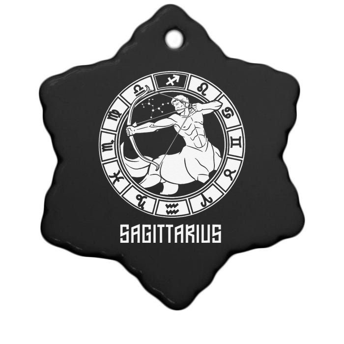 Sagittarius Zodiac Sign November December Birthday Ceramic Star Ornament