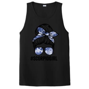 Scorpio Zodiac Signs Messy Bun Astrology Birthday Gift PosiCharge Competitor Tank