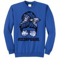 Scorpio Zodiac Signs Messy Bun Astrology Birthday Gift Sweatshirt