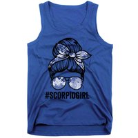 Scorpio Zodiac Signs Messy Bun Astrology Birthday Gift Tank Top