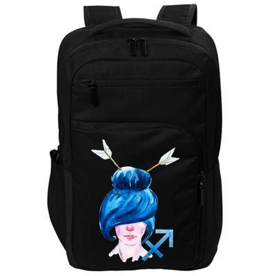 Sagitarius Zodiac Sign Watercolor Illustration Impact Tech Backpack