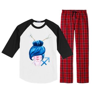 Sagitarius Zodiac Sign Watercolor Illustration Raglan Sleeve Pajama Set