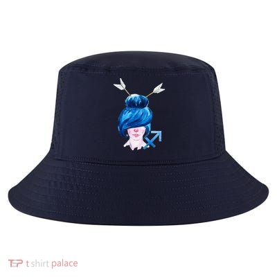 Sagitarius Zodiac Sign Watercolor Illustration Cool Comfort Performance Bucket Hat
