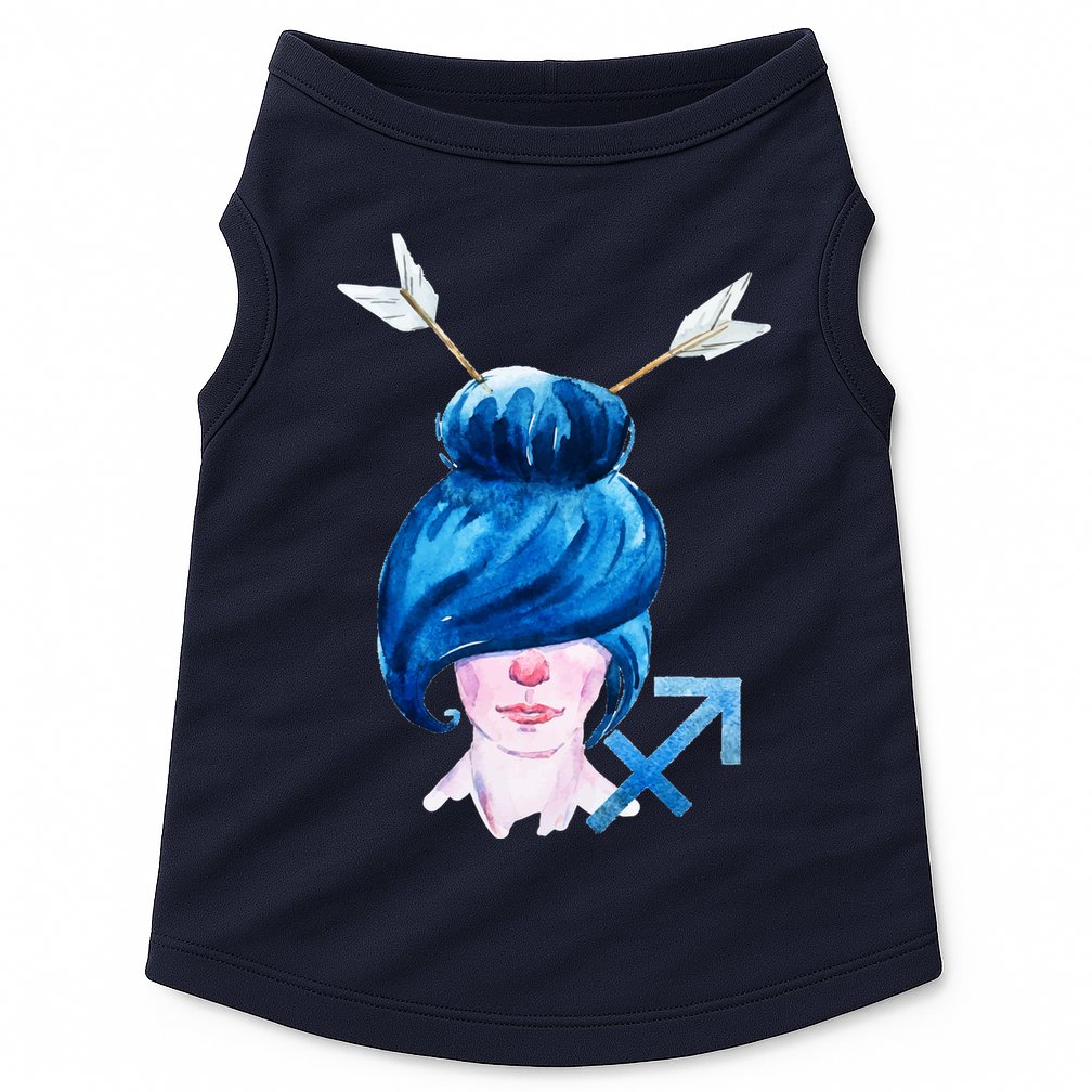 Sagitarius Zodiac Sign Watercolor Illustration Doggie Tank