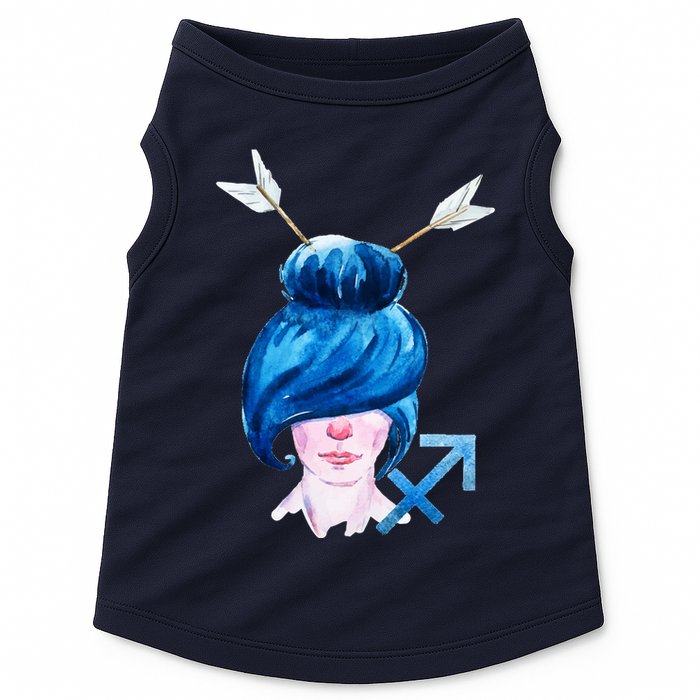 Sagitarius Zodiac Sign Watercolor Illustration Doggie Tank