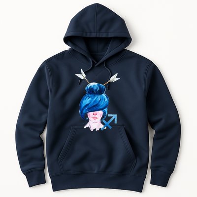 Sagitarius Zodiac Sign Watercolor Illustration Hoodie