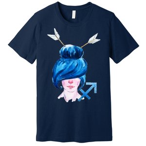 Sagitarius Zodiac Sign Watercolor Illustration Premium T-Shirt