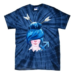 Sagitarius Zodiac Sign Watercolor Illustration Tie-Dye T-Shirt