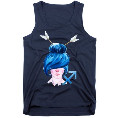 Sagitarius Zodiac Sign Watercolor Illustration Tank Top