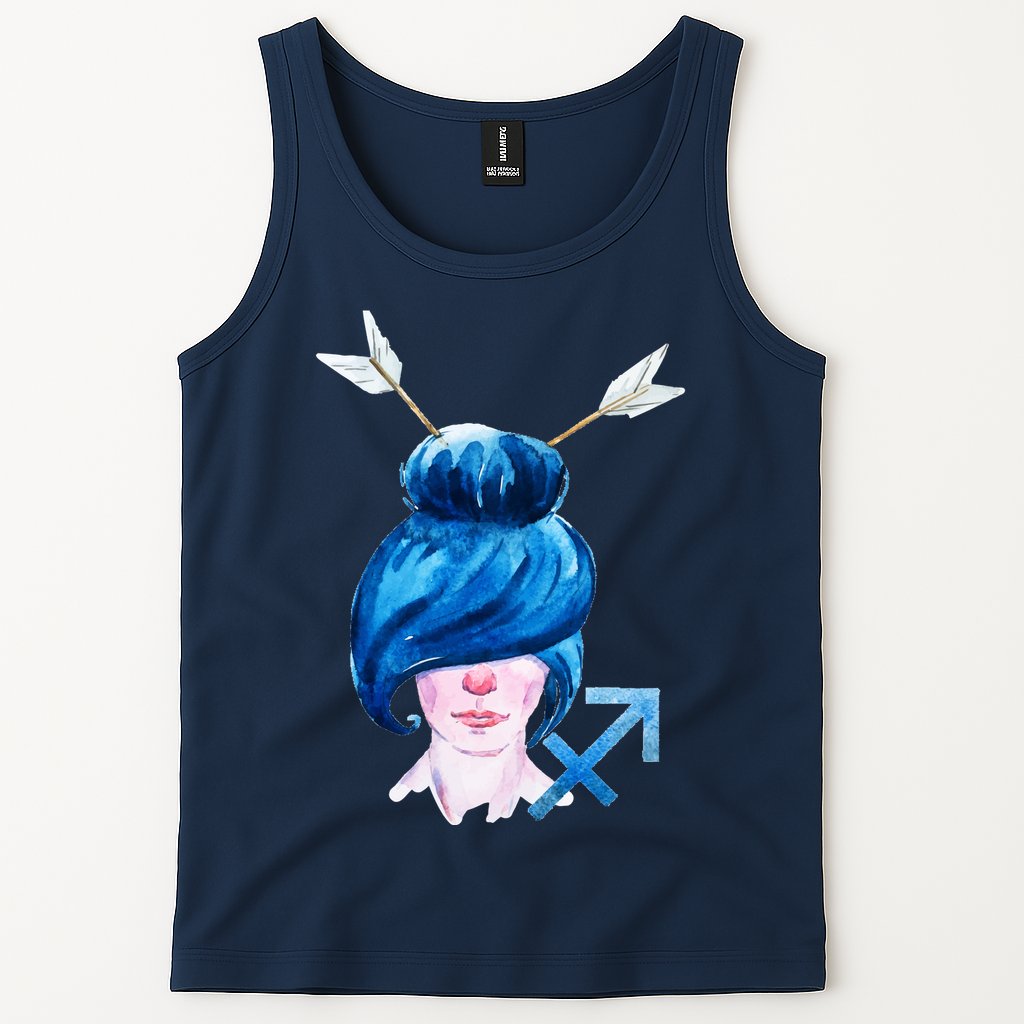 Sagitarius Zodiac Sign Watercolor Illustration Tank Top
