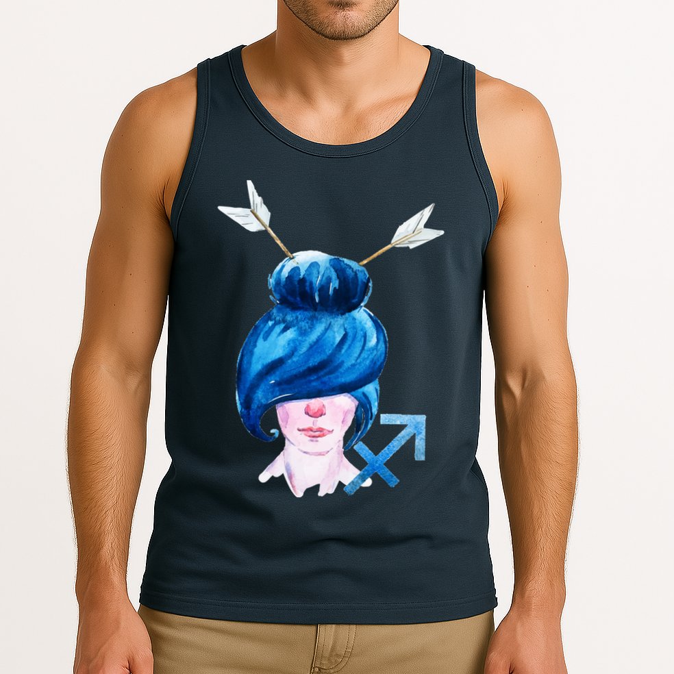 Sagitarius Zodiac Sign Watercolor Illustration Tank Top