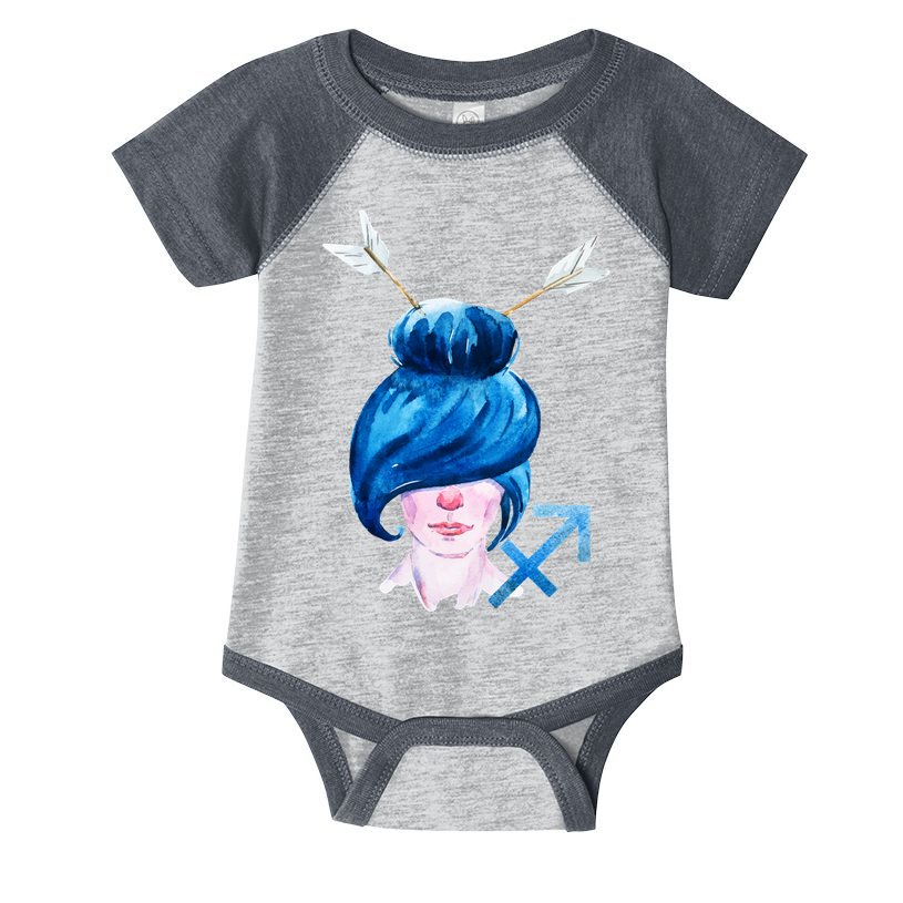 Sagitarius Zodiac Sign Watercolor Illustration Infant Baby Jersey Bodysuit