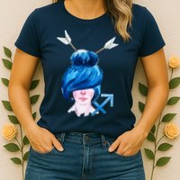 Sagitarius Zodiac Sign Watercolor Illustration Womens T-Shirt