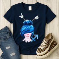 Sagitarius Zodiac Sign Watercolor Illustration Womens T-Shirt