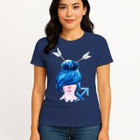 Sagitarius Zodiac Sign Watercolor Illustration Womens T-Shirt