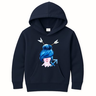 Sagitarius Zodiac Sign Watercolor Illustration Kids Hoodie