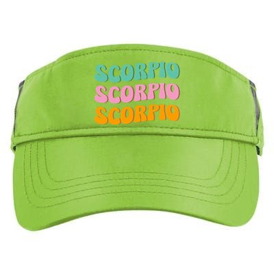 Scorpio Zodiac Sign 70s Hippie Style Gift Adult Drive Performance Visor