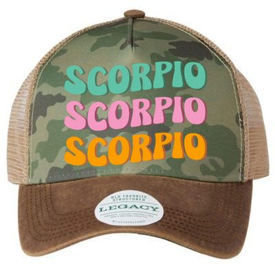 Scorpio Zodiac Sign 70s Hippie Style Gift Legacy Tie Dye Trucker Hat