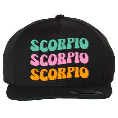 Scorpio Zodiac Sign 70s Hippie Style Gift Wool Snapback Cap