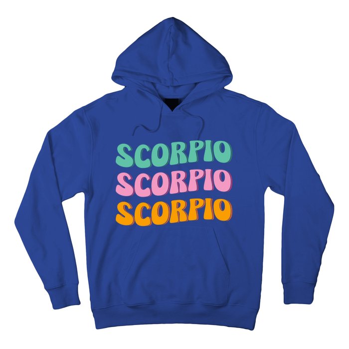 Scorpio Zodiac Sign 70s Hippie Style Gift Hoodie