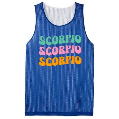 Scorpio Zodiac Sign 70s Hippie Style Gift Mesh Reversible Basketball Jersey Tank