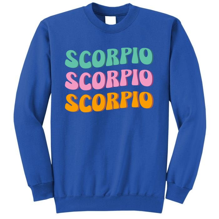 Scorpio Zodiac Sign 70s Hippie Style Gift Tall Sweatshirt