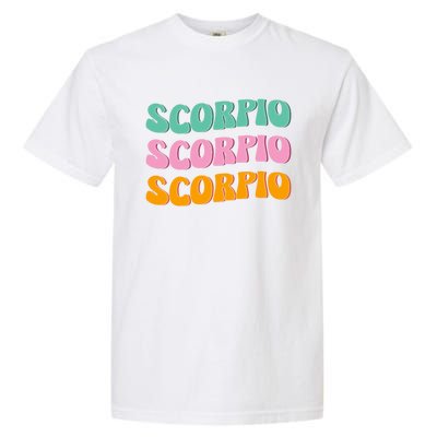 Scorpio Zodiac Sign 70s Hippie Style Gift Garment-Dyed Heavyweight T-Shirt