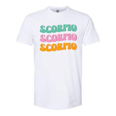 Scorpio Zodiac Sign 70s Hippie Style Gift Softstyle® CVC T-Shirt