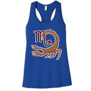 Scorpio Zodiac Sign Arachnid Scorpion Horoscope Funny Gift Women's Racerback Tank