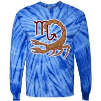 Scorpio Zodiac Sign Arachnid Scorpion Horoscope Funny Gift Tie-Dye Long Sleeve Shirt