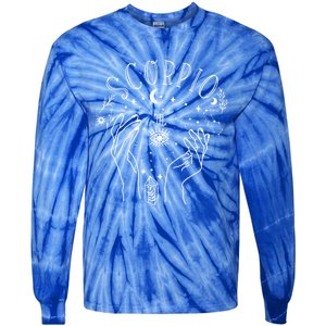 Scorpio Zodiac Sign Astrology Witch Horoscope Celestial Gift Tie-Dye Long Sleeve Shirt