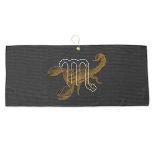 Scorpio Zodiac Sign And Birthday Scorpio Meaningful Gift Large Microfiber Waffle Golf Towel