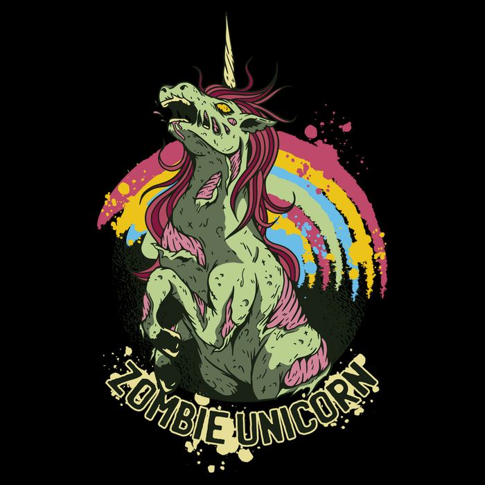 Scary Zombie Unicorn 7-Panel Snapback Hat