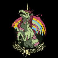 Scary Zombie Unicorn Drawstring Bag