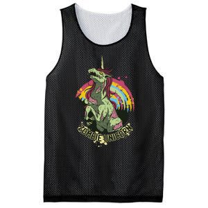 Scary Zombie Unicorn Mesh Reversible Basketball Jersey Tank