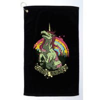 Scary Zombie Unicorn Golf Towel