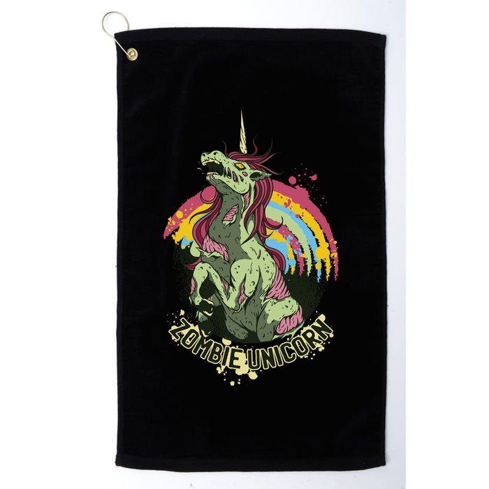 Scary Zombie Unicorn Golf Towel