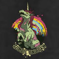 Scary Zombie Unicorn Golf Towel