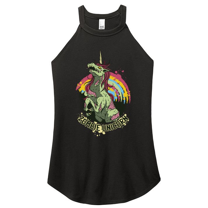 Scary Zombie Unicorn Women's Perfect Tri Rocker Tank