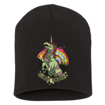 Scary Zombie Unicorn Short Acrylic Beanie