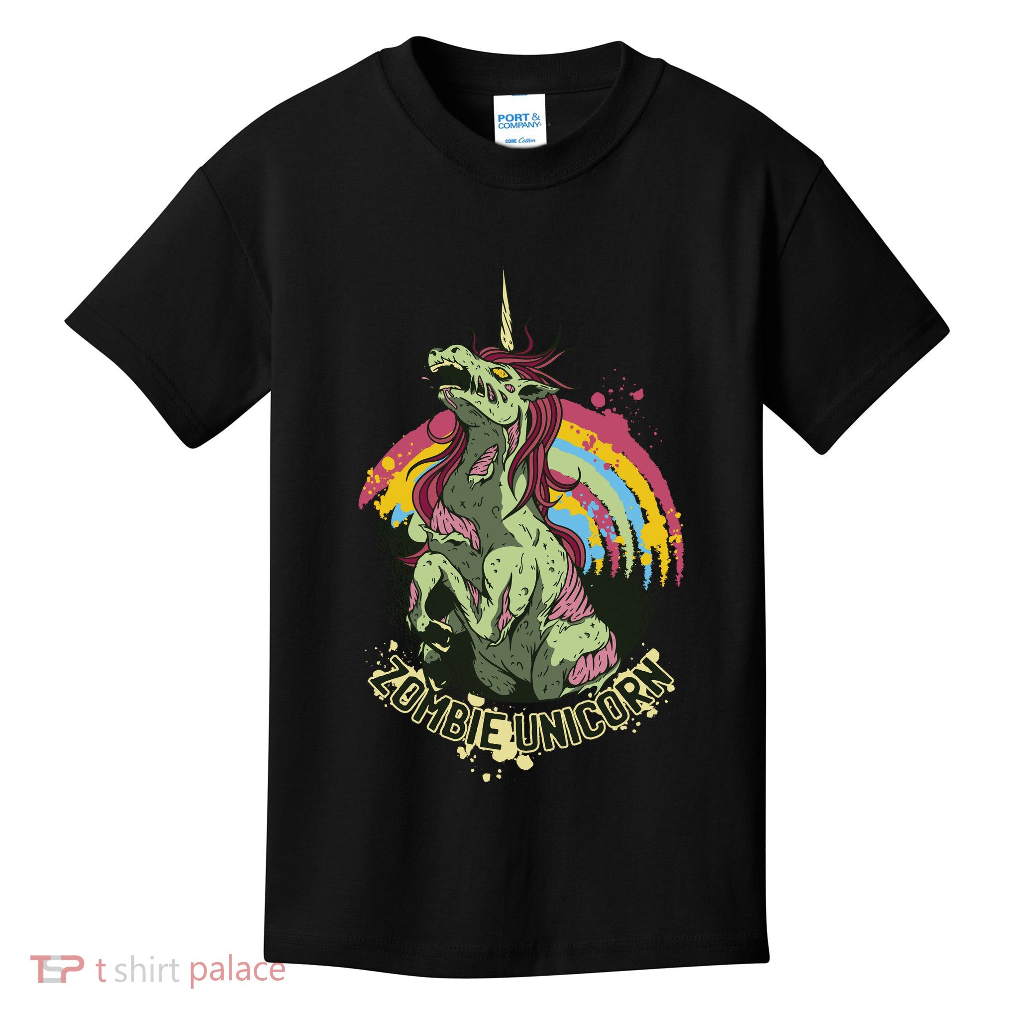 Scary Zombie Unicorn Kids T-Shirt
