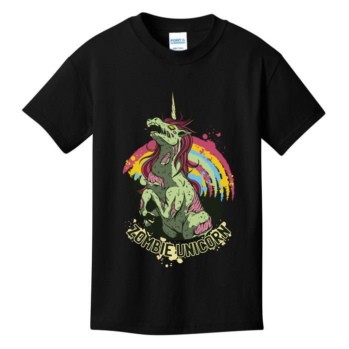 Scary Zombie Unicorn Kids T-Shirt