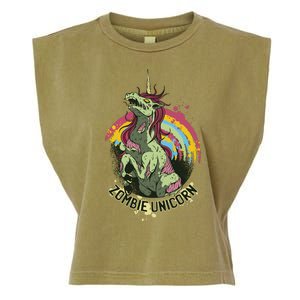 Scary Zombie Unicorn Garment-Dyed Women's Muscle Tee