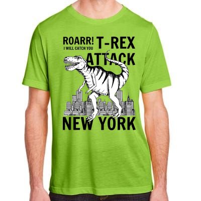 T-Rex Attacks New York Adult ChromaSoft Performance T-Shirt