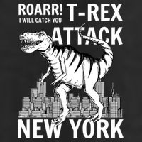 T-Rex Attacks New York Cool Comfort Performance Bucket Hat