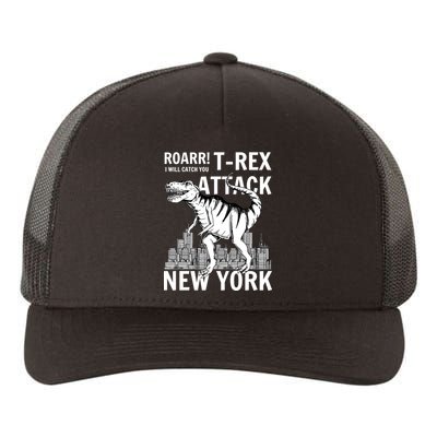 T-Rex Attacks New York Yupoong Adult 5-Panel Trucker Hat