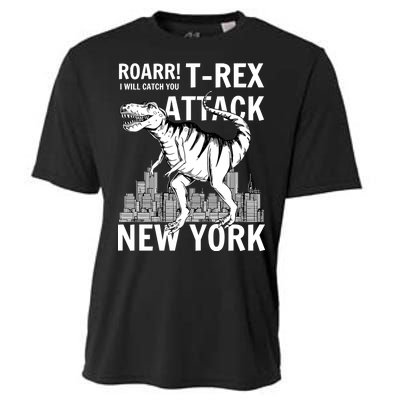 T-Rex Attacks New York Cooling Performance Crew T-Shirt