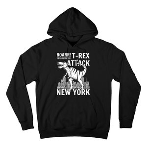 T-Rex Attacks New York Hoodie